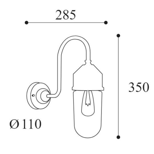 vonkajsia vintage stylova nastenna lampa medena lampa vonkajsia mediterannska patinovana med rustikalne historicka anglicka chata charakteristika stavba osvetlenie moretti luce unikatne historicke lampy rozmery.jpg